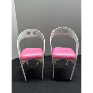 Barbie "Glam" Dining Room Pink White Replacement Chair Doll Size
